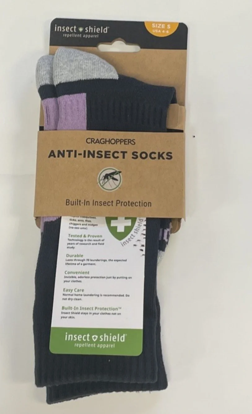 Craghoppers Anti-insect Shield Socks Pro Adventure Size Small 4-6 NEW Purple